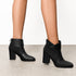 DAMEN-STIEFELETTEN MIT QUADRATISCHER SPITZE UND HOHEM BLOCKABSATZ